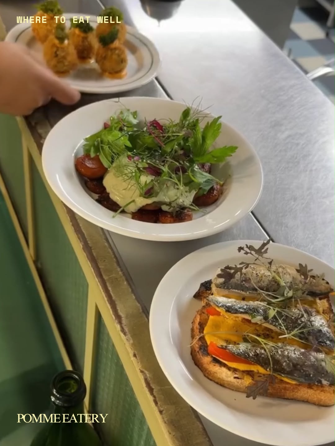 Sardines on toast and seasonal small plates at Pomme Eatery